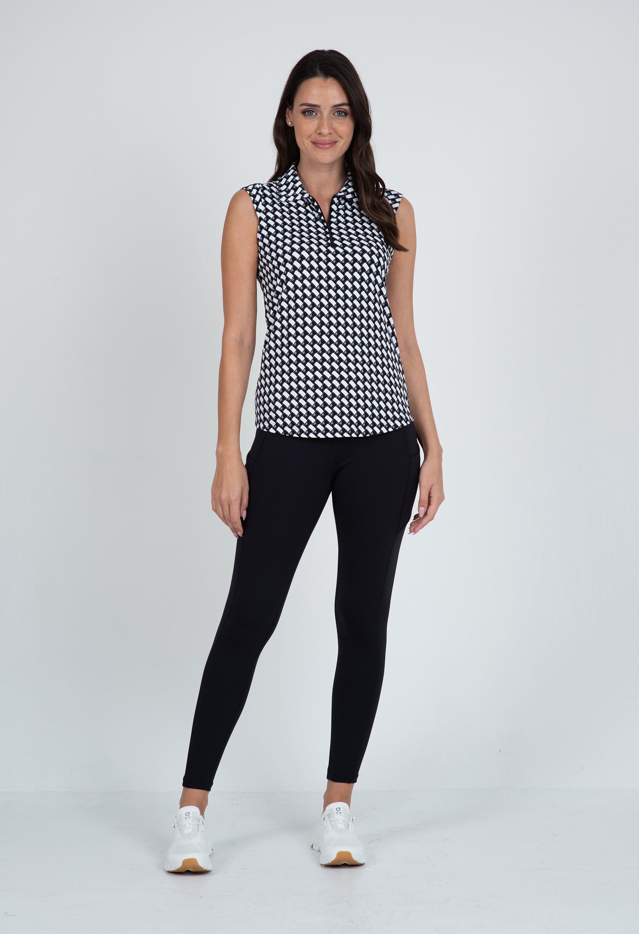 Brooke Print Sleeveless Polo ¨C 14875