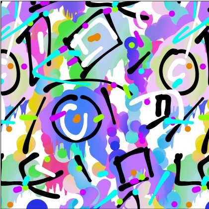 Calli Print Long Sleeve Mock Neck Top ¨C 10762